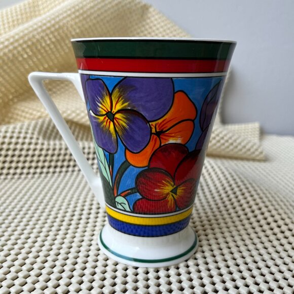 Walled Garden 2 Mugs by Wren England Flowers Poppies Violets - Picture 8 of 16